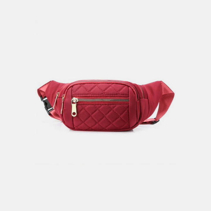 Fashion Sava | Quilted Waist Belt Bag | Multi Pocket Convenience