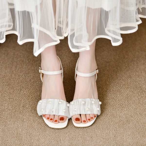 Fashion Sava | Open Toe Kitten Heels | Elegant Comfort