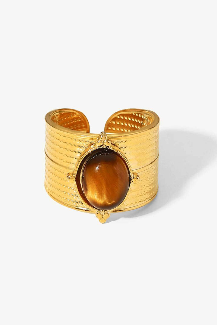 Fashion Sava | Wide Open Ring | 18K Gold-Plated Elegance