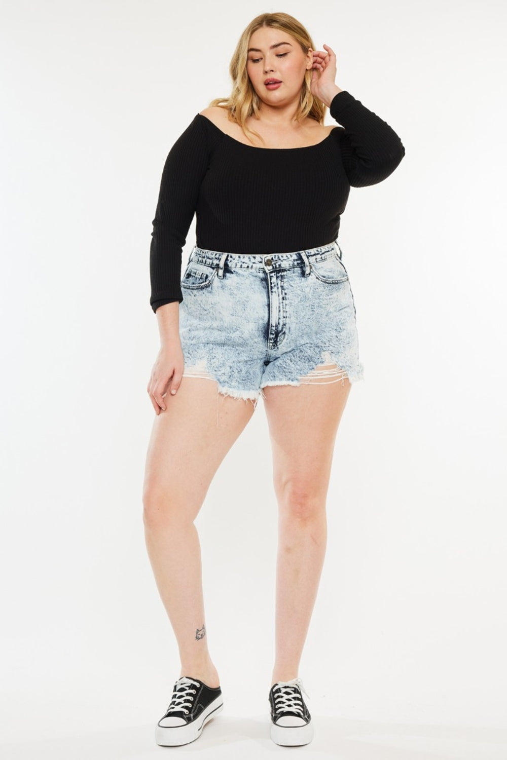 Fashion Sava | Denim Shorts | Distressed High Waist Style