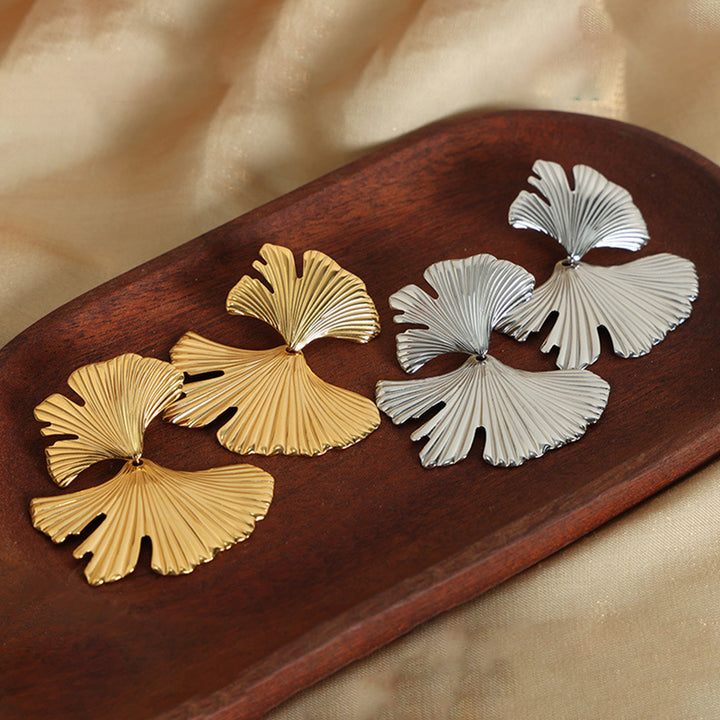 Fashion Sava | Stud Earrings | Ginkgo Biloba Design
