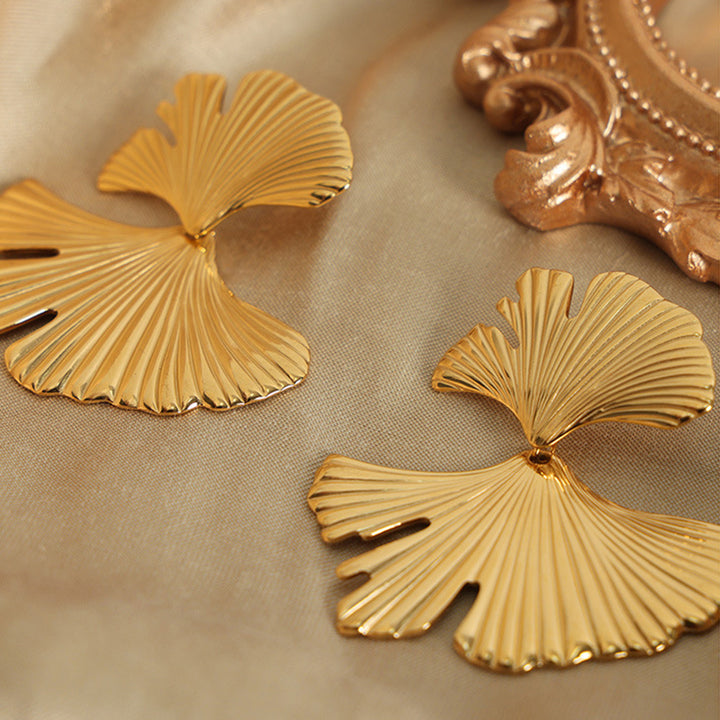 Fashion Sava | Stud Earrings | Ginkgo Biloba Design