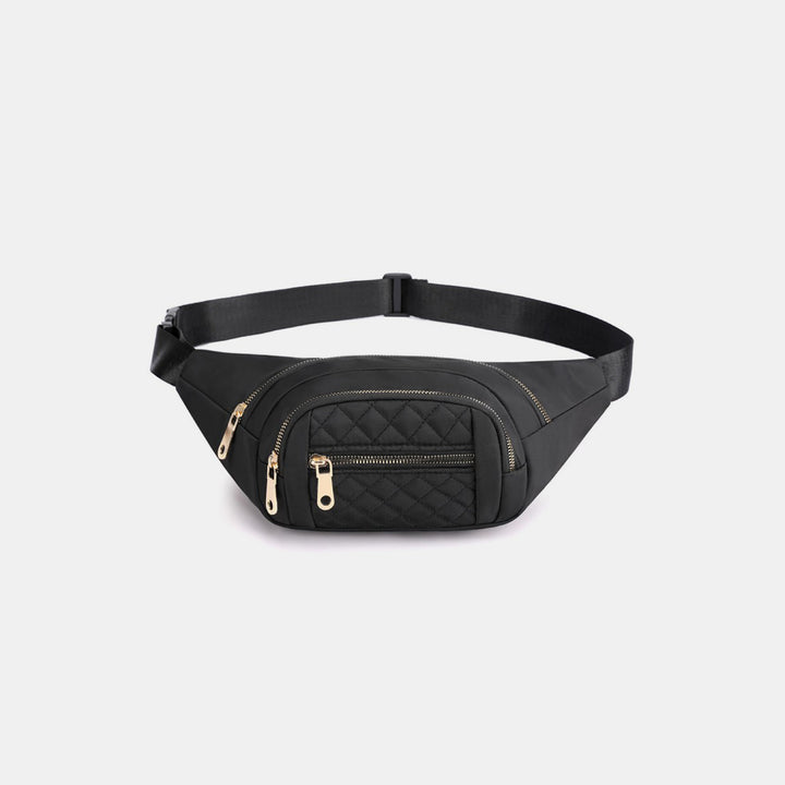 Fashion Sava | Quilted Waist Belt Bag | Multi Pocket Convenience