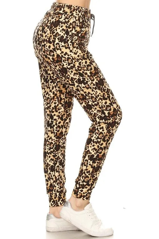 Fashion Sava | Leopard Joggers | Buttery Soft with Drawstring