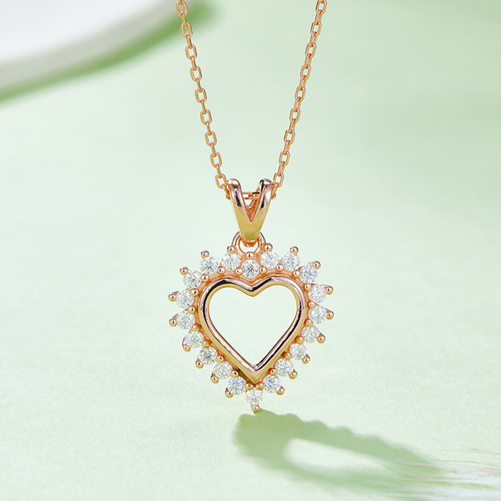 Fashion Sava | Heart Pendant Necklace | Moissanite Elegance