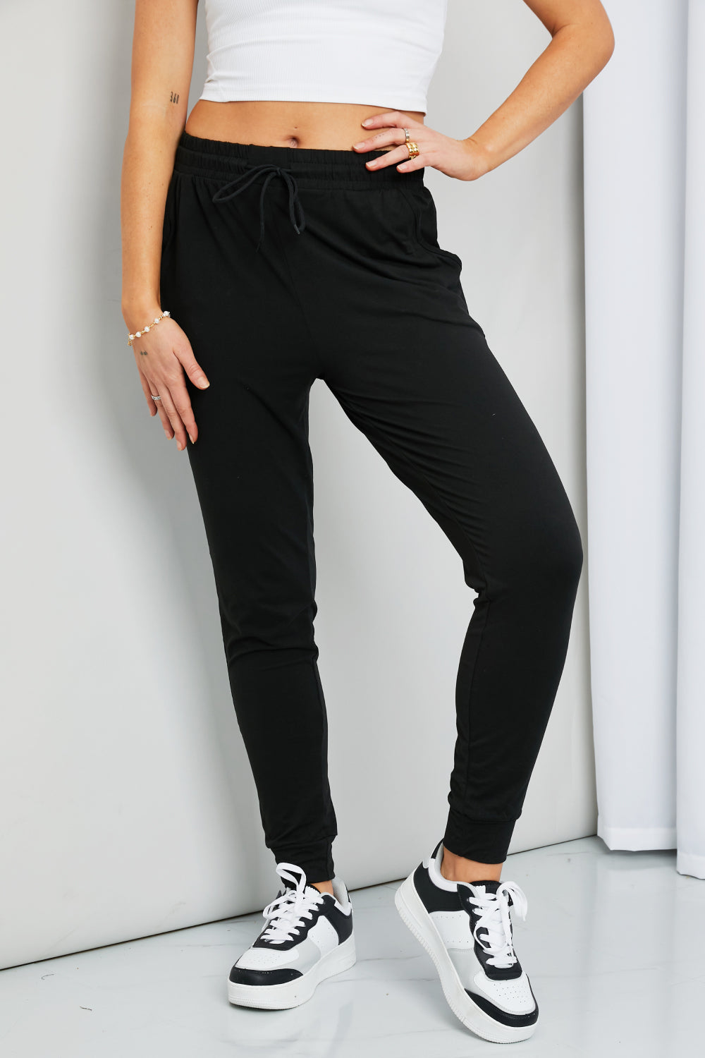 Leggings Depot Drawstring Waist Joggers