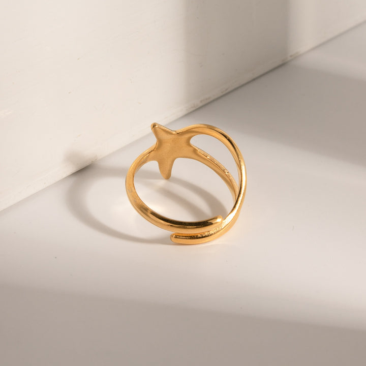 Fashion Sava | Star Ring | Gold-Plated Stainless Steel Elegance