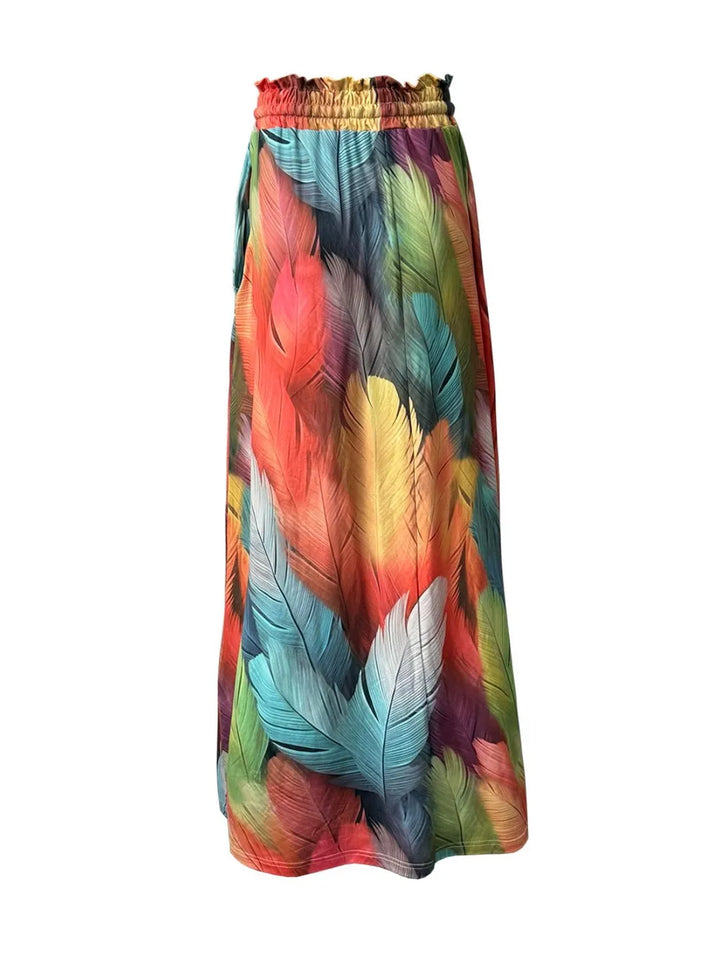 Fashion Sava | Maxi Skirt | Printed Design with Pockets