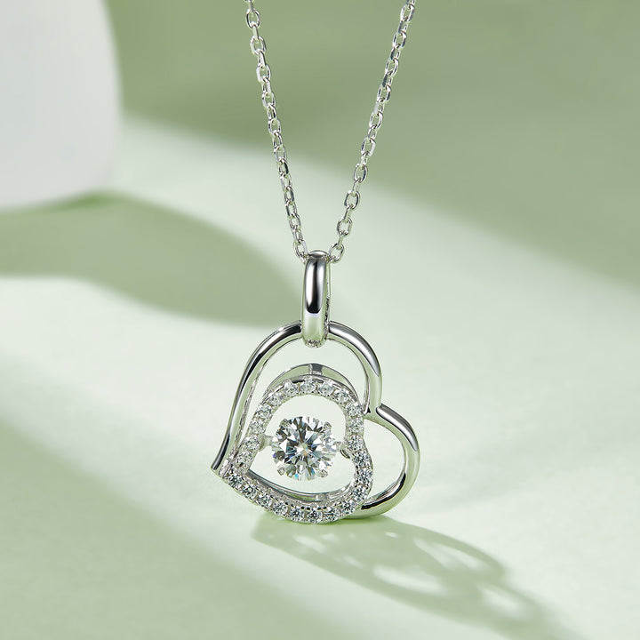 Fashion Sava | Heart Necklace | Moissanite 925 Sterling Silver