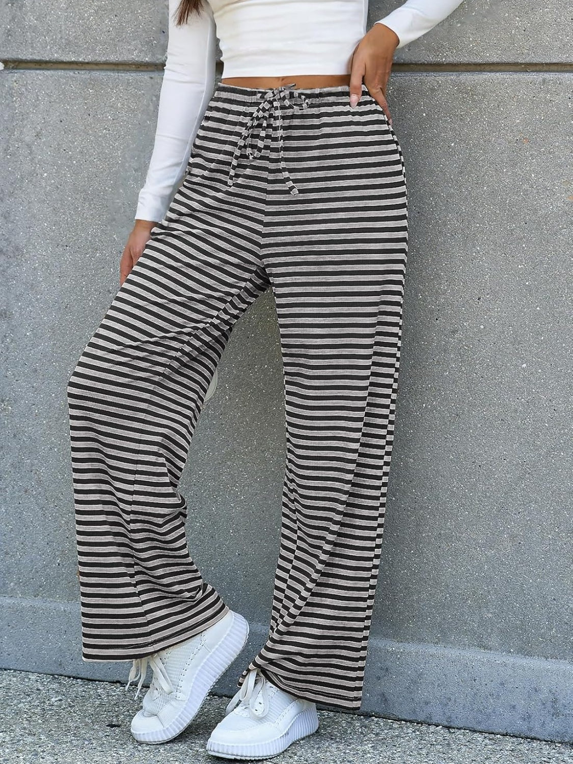 Fashion Sava | Striped Wide Leg Pants | Effortless Chic Style