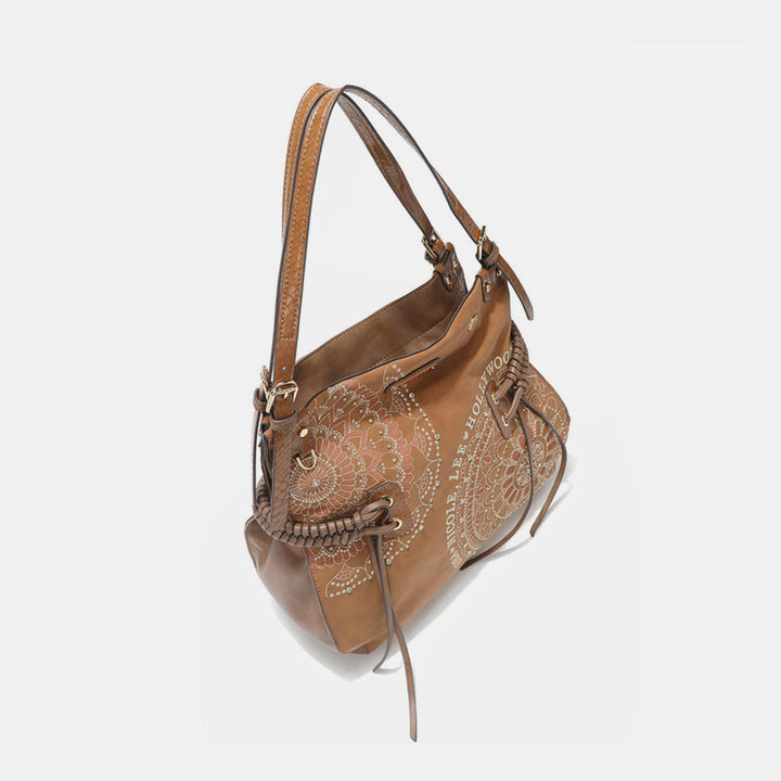 Fashion Sava | Hobo Bag | Rhinestone Embroidery & Tassel Design