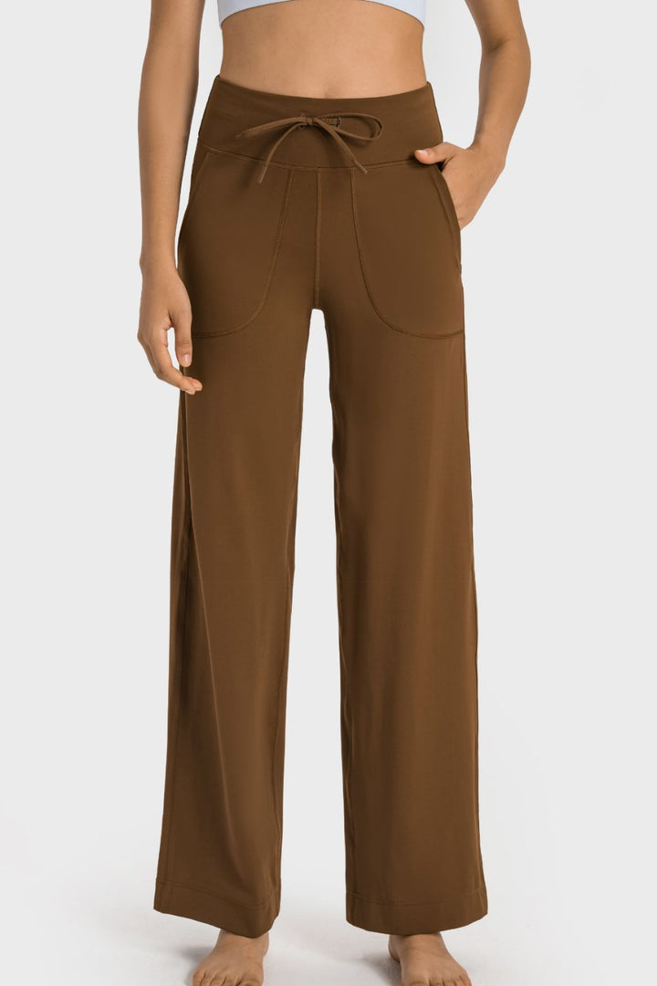 Fashion Sava | Wide Leg Sports Pants | Drawstring Waist & Pockets
