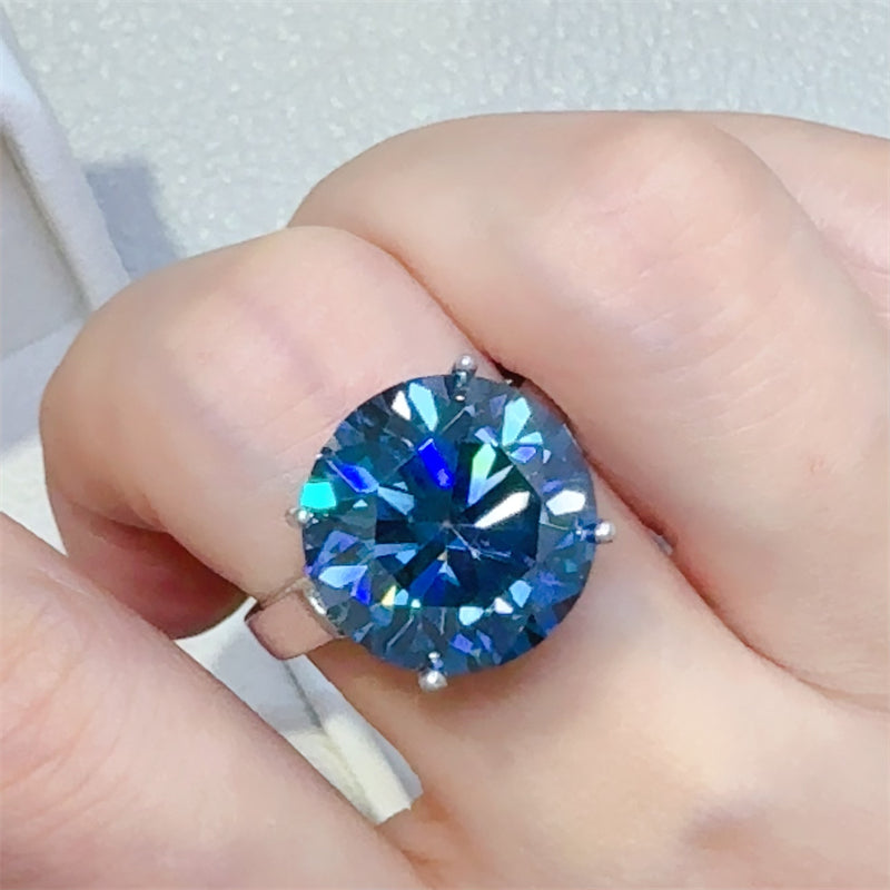 Fashion Sava | Moissanite Ring | 10 Carat Sterling Silver Elegance