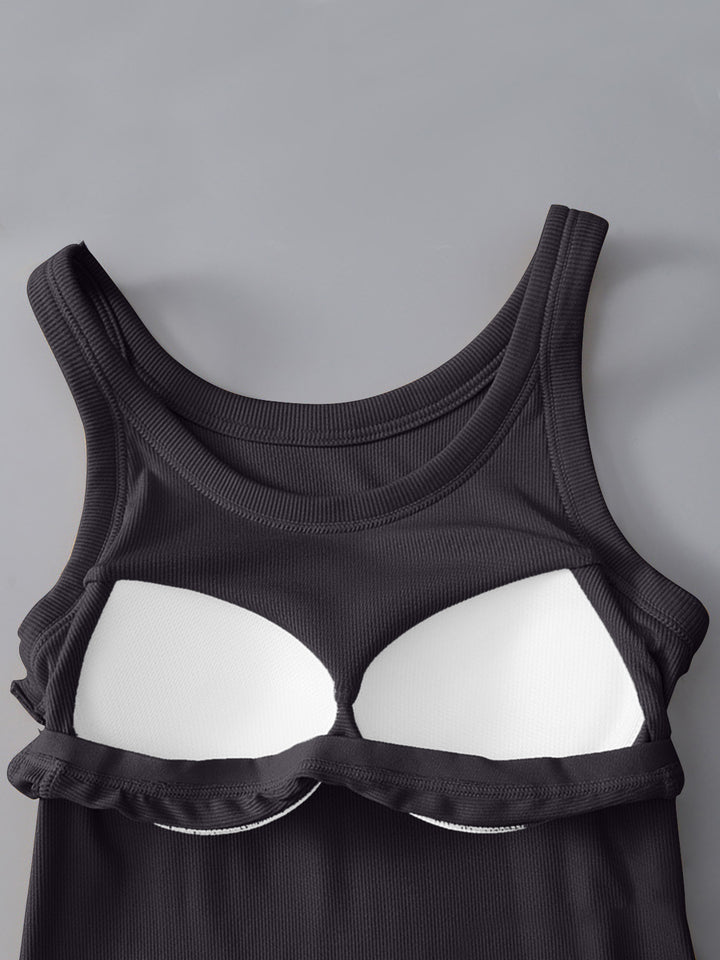Fashion Sava | Round Neck Tank | Built-In Bra Support