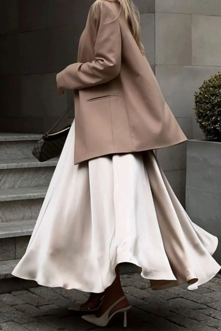 Fashion Sava | Satin Minx Skirt | Back Elastic Waist