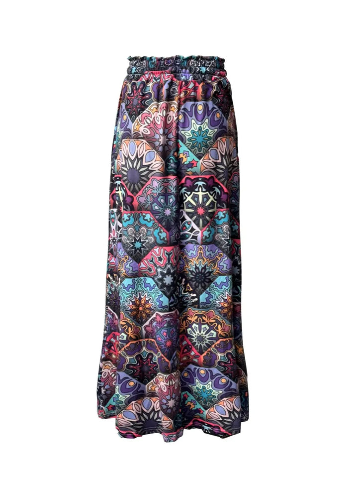 Fashion Sava | Maxi Skirt | Printed Design with Pockets