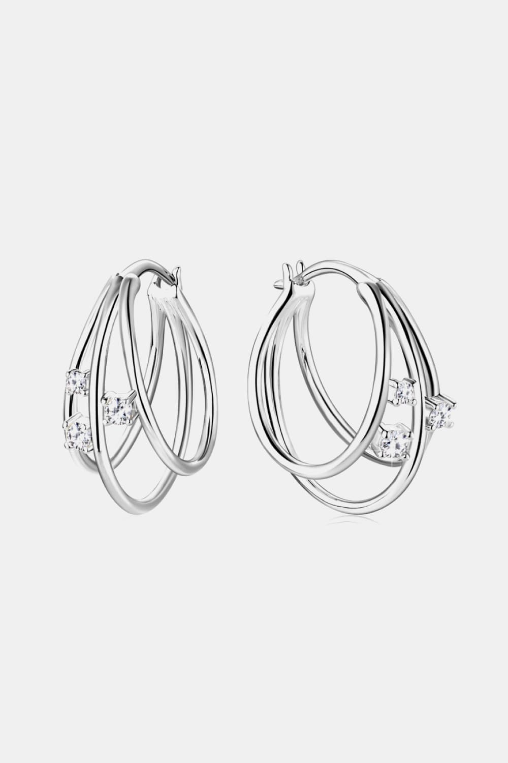 Fashion Sava | Layered Earrings | Moissanite 925 Sterling Silver