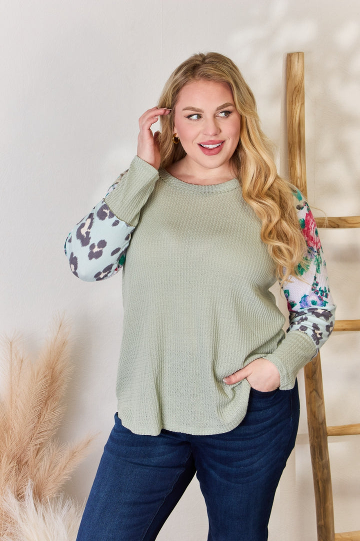 Fashion Sava | Printed Blouse | Versatile Round Neck Design