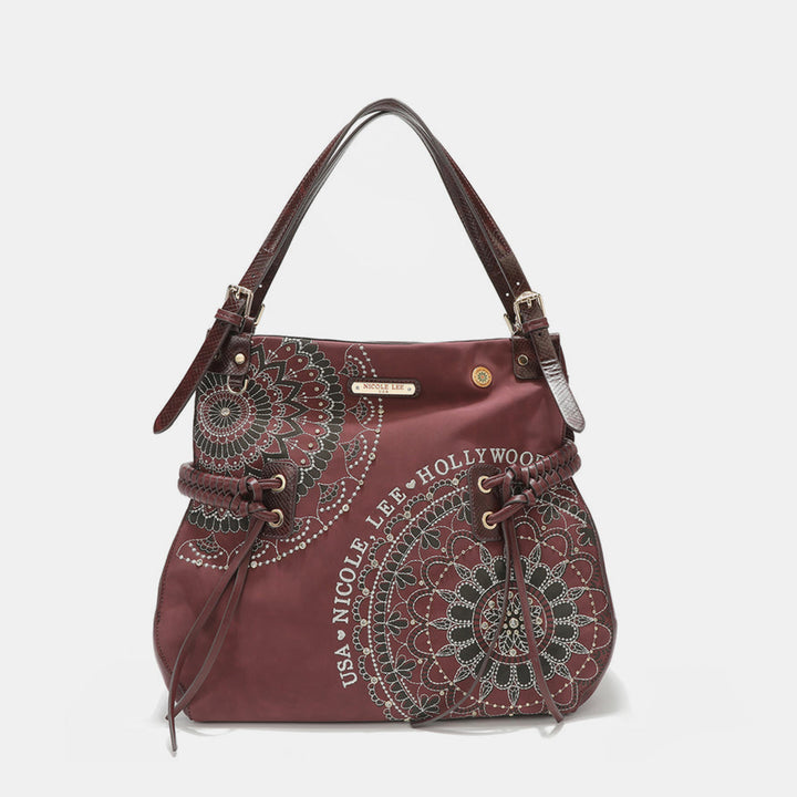 Fashion Sava | Hobo Bag | Rhinestone Embroidery & Tassel Design