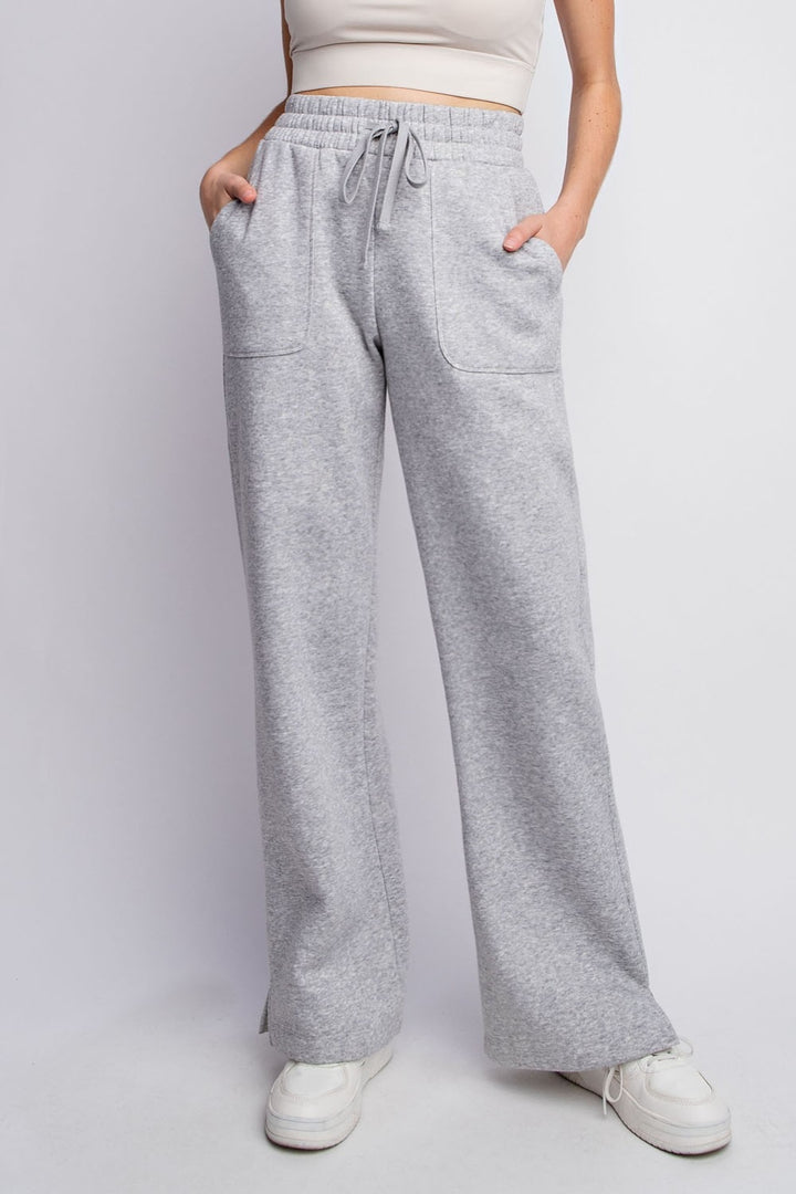 Fashion Sava | Sweatpants | Drawstring Straight Leg Slit