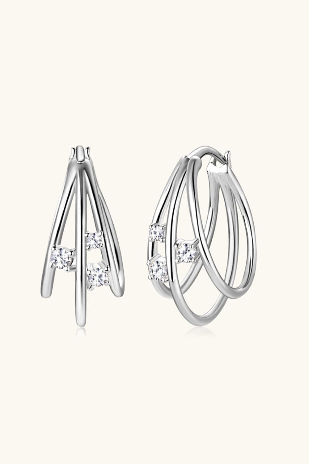 Fashion Sava | Layered Earrings | Moissanite 925 Sterling Silver
