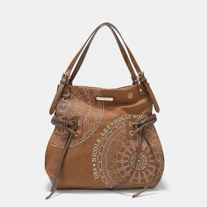 Fashion Sava | Hobo Bag | Rhinestone Embroidery & Tassel Design