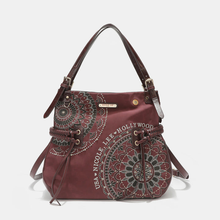 Fashion Sava | Hobo Bag | Rhinestone Embroidery & Tassel Design