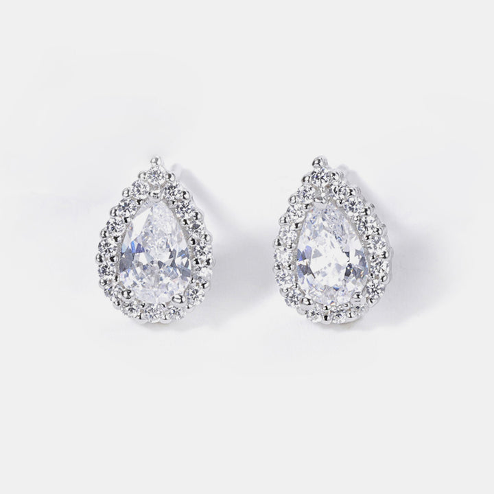 Fashion Sava | Teardrop Earrings | Elegant Zircon Design