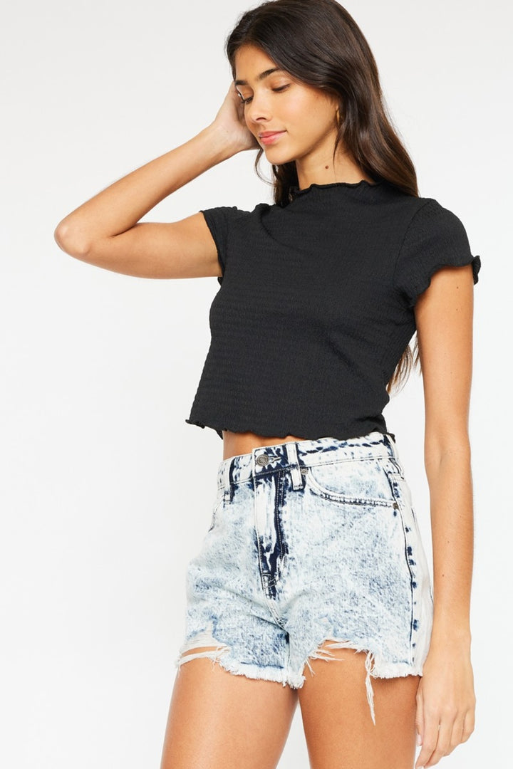 Fashion Sava | Denim Shorts | Distressed High Waist Style