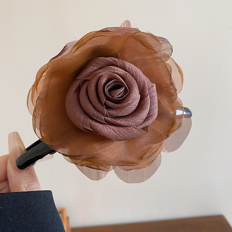 Pinza para el pelo acrílica con forma de flor