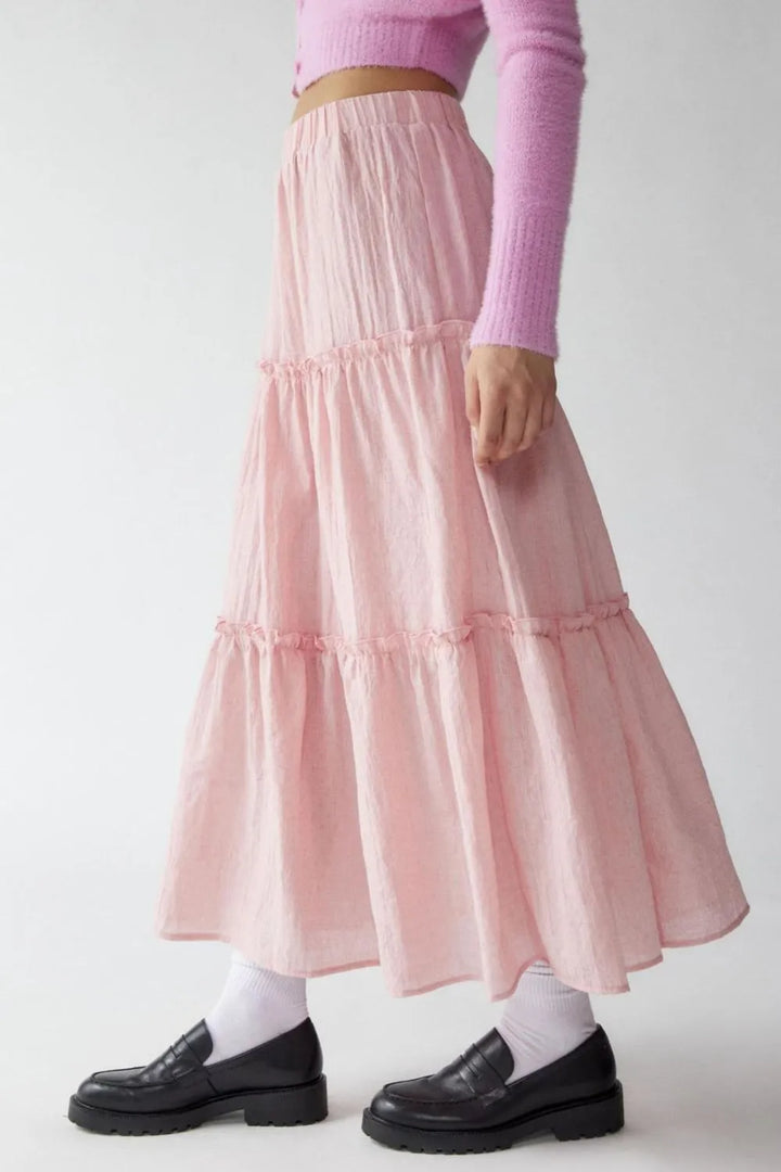Fashion Sava | Frill Elastic Waist Skirt | Effortless Style