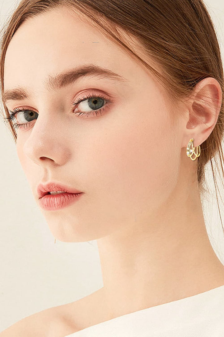 Fashion Sava | Layered Earrings | Moissanite 925 Sterling Silver
