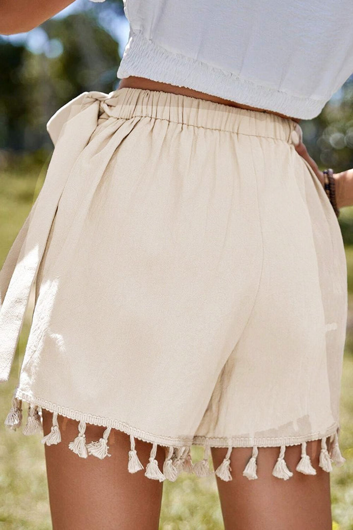 Fashion Sava | Mini Skort | Tassel Trim Wrap Knot Design