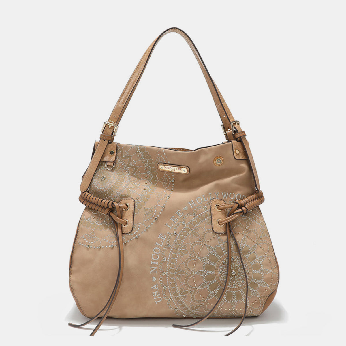 Fashion Sava | Hobo Bag | Rhinestone Embroidery & Tassel Design
