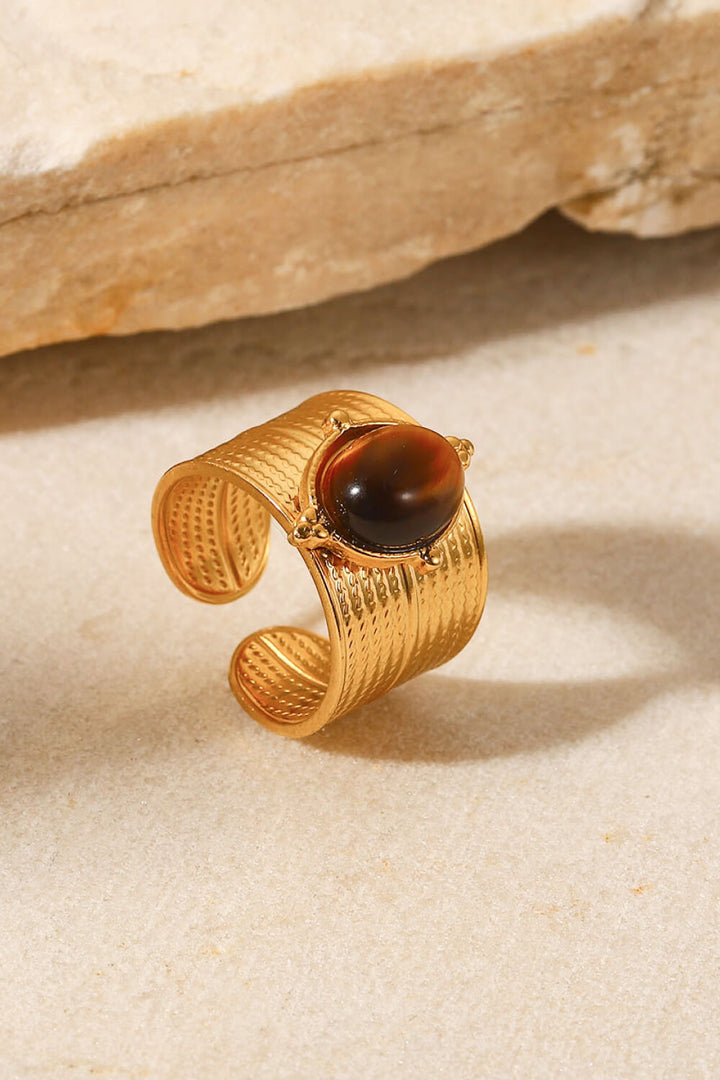 Fashion Sava | Wide Open Ring | 18K Gold-Plated Elegance