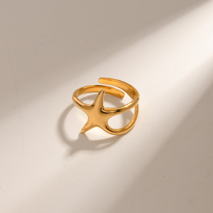 Fashion Sava | Star Ring | Gold-Plated Stainless Steel Elegance