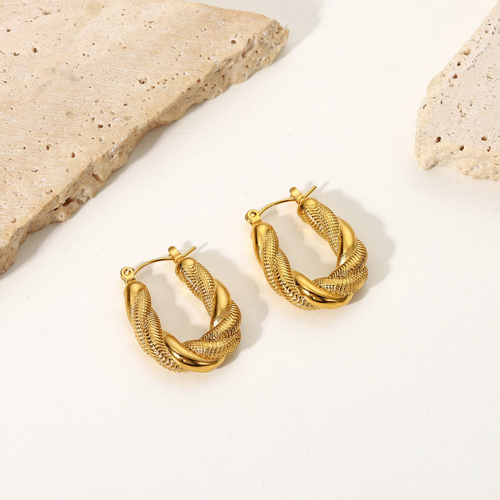 Fashion Sava | Twisted Hoop Earrings | Elegant Everyday Accessory