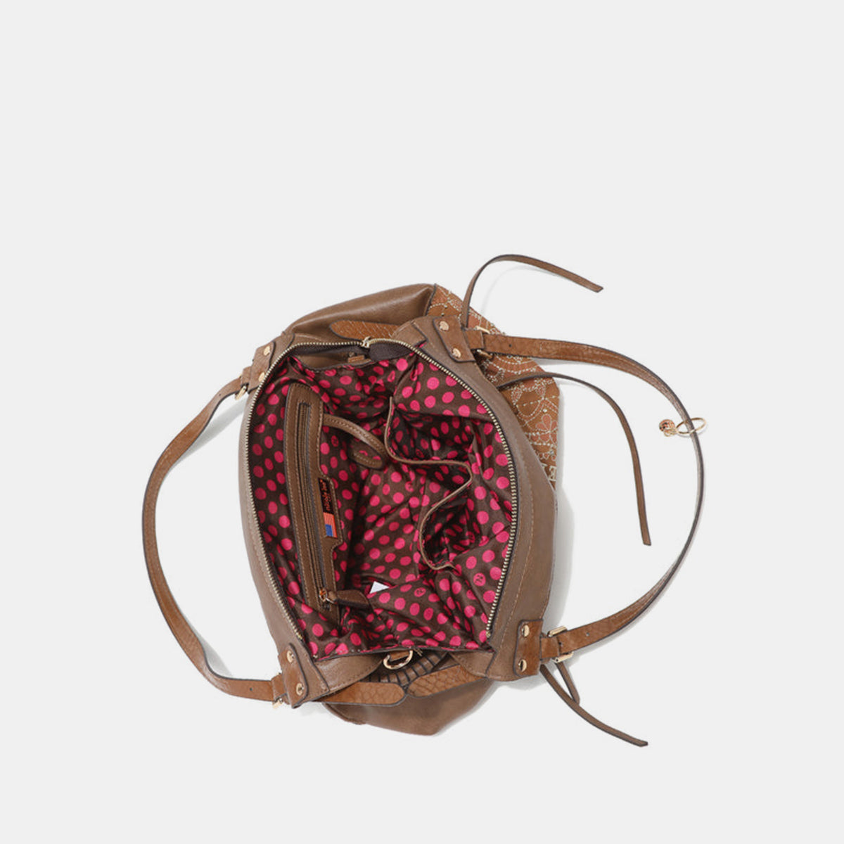 Fashion Sava | Hobo Bag | Rhinestone Embroidery & Tassel Design
