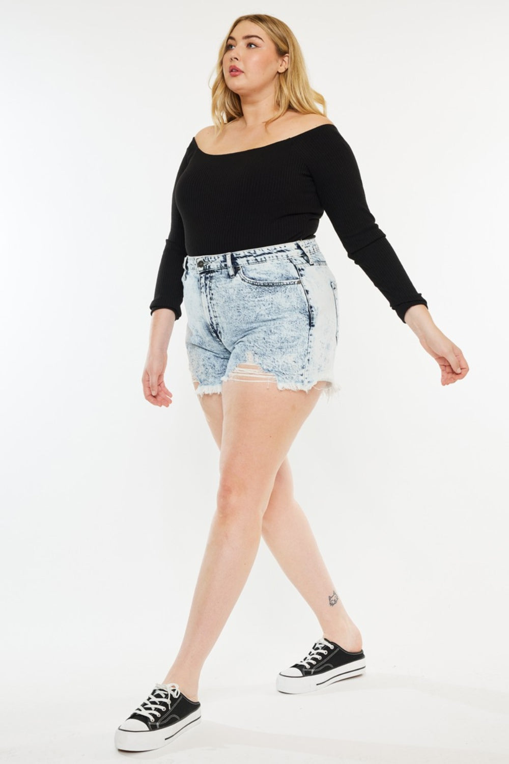 Fashion Sava | Denim Shorts | Distressed High Waist Style