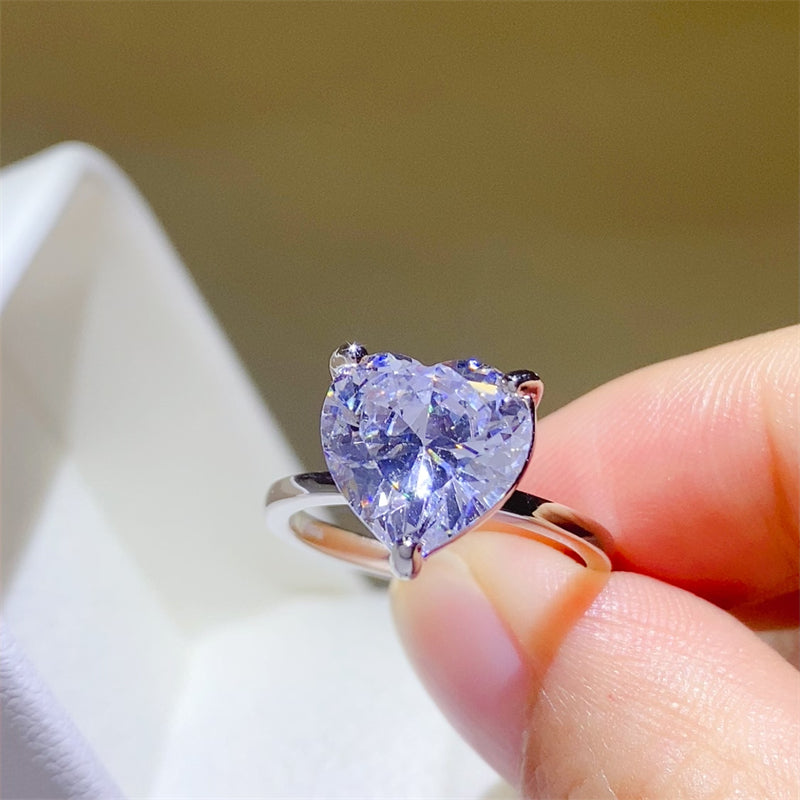Fashion Sava | Moissanite Heart Ring | 925 Sterling Silver