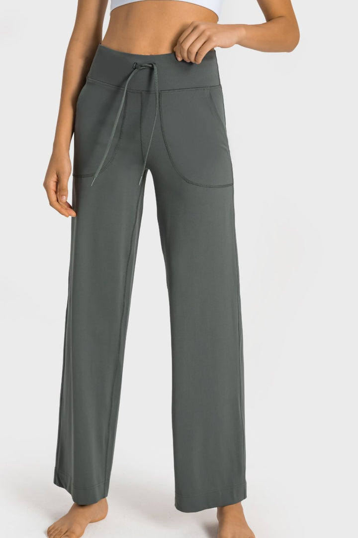 Fashion Sava | Wide Leg Sports Pants | Drawstring Waist & Pockets