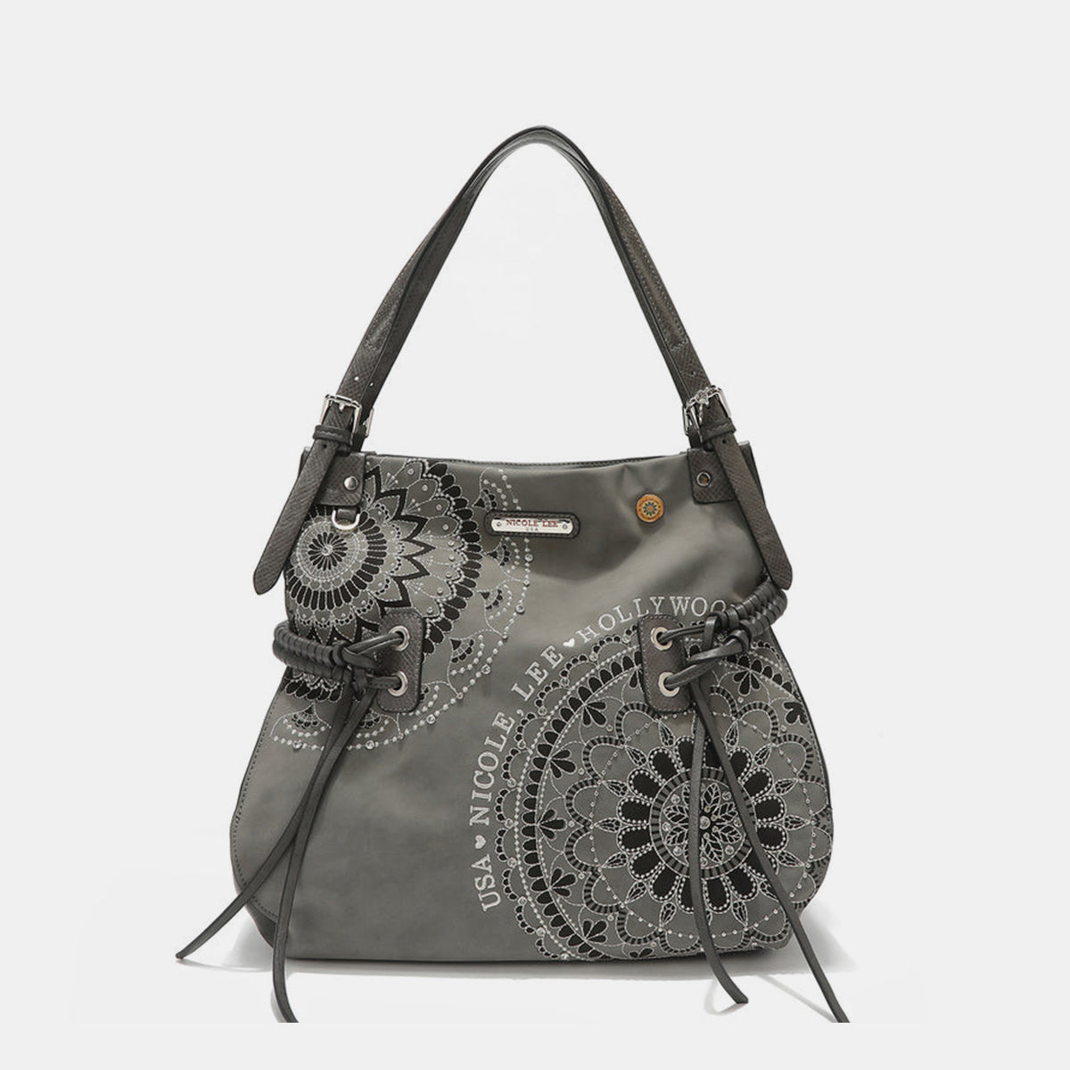 Fashion Sava | Hobo Bag | Rhinestone Embroidery & Tassel Design
