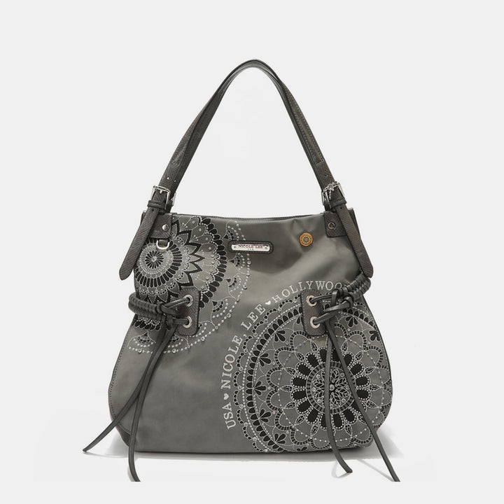 Fashion Sava | Hobo Bag | Rhinestone Embroidery & Tassel Design