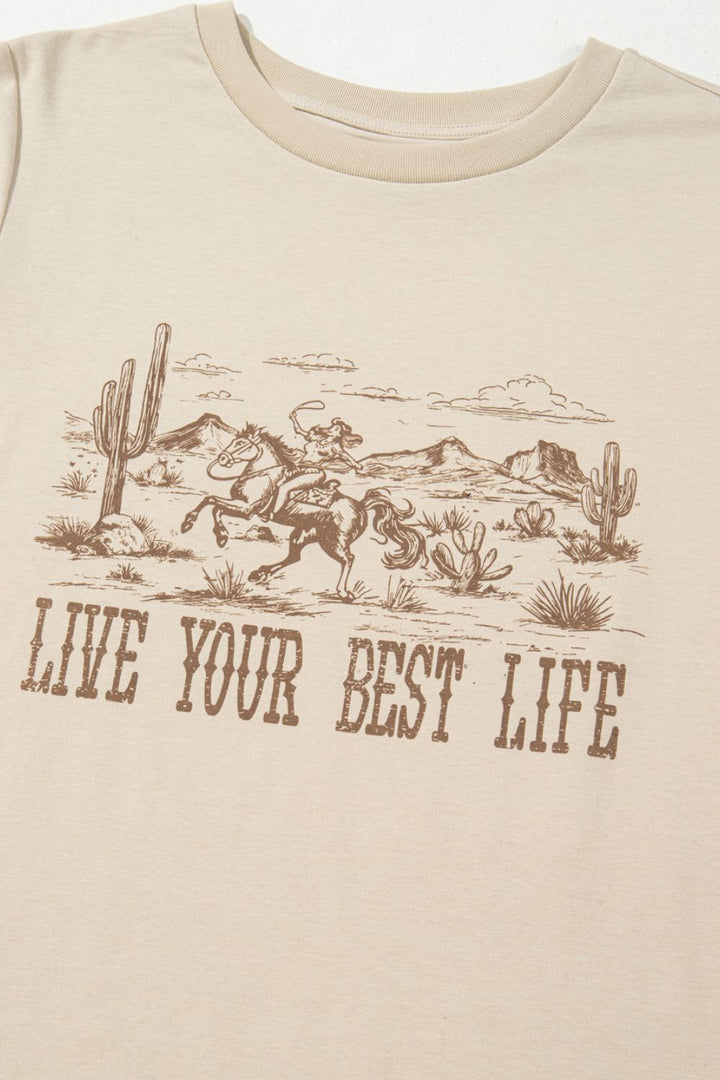 Fashion Sava | Western Graphic Tee | Casual Short Sleeve Style