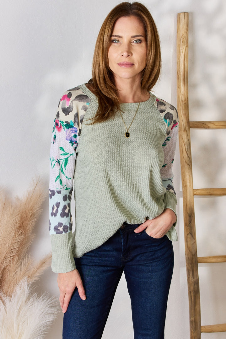 Fashion Sava | Printed Blouse | Versatile Round Neck Design