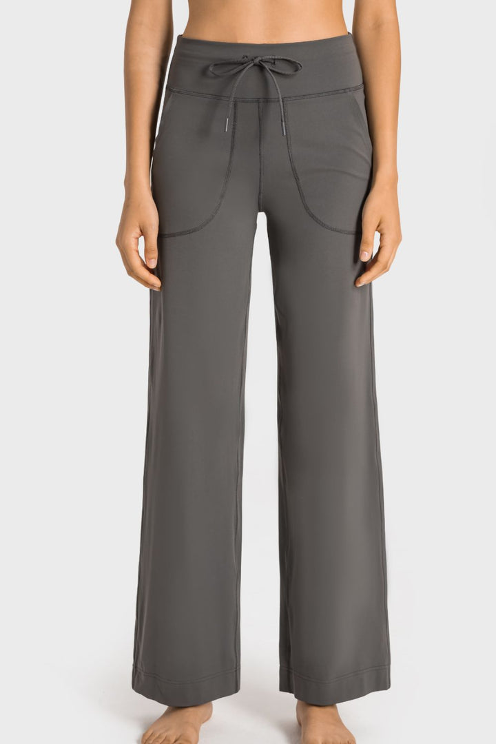 Fashion Sava | Wide Leg Sports Pants | Drawstring Waist & Pockets