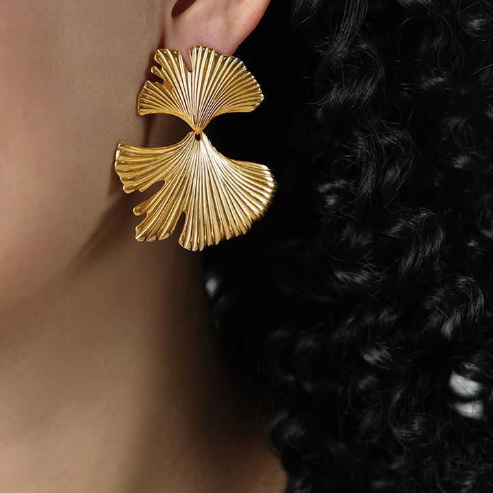Fashion Sava | Stud Earrings | Ginkgo Biloba Design