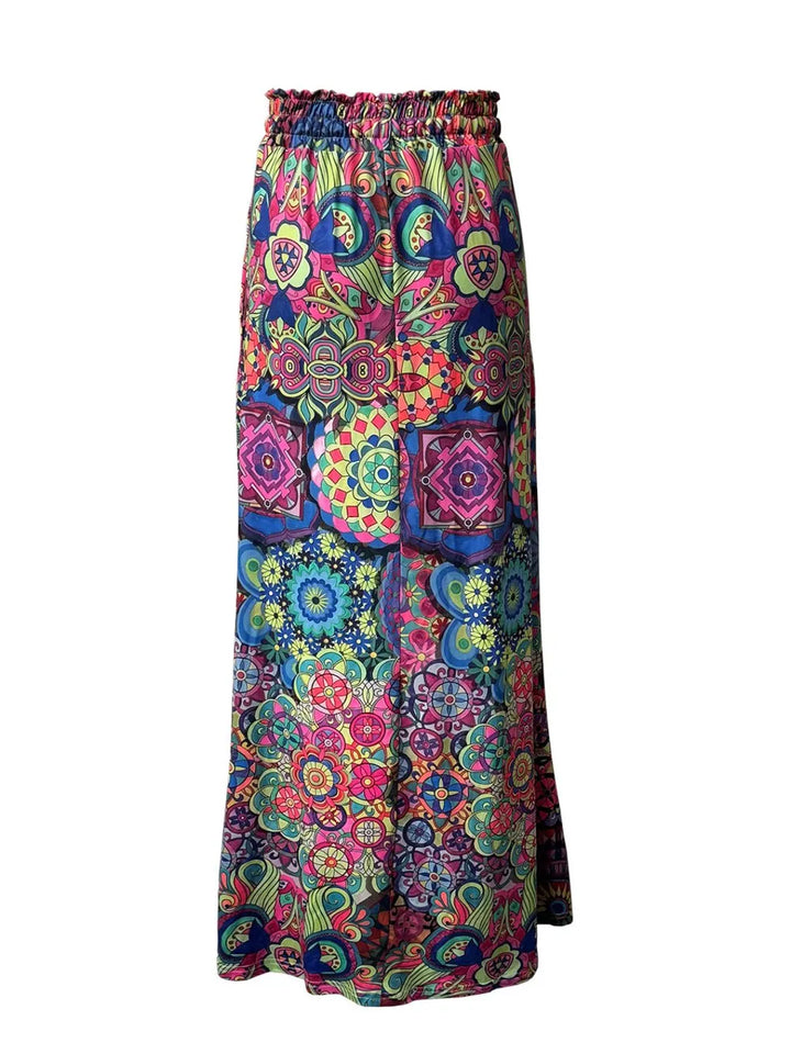 Fashion Sava | Maxi Skirt | Printed Design with Pockets