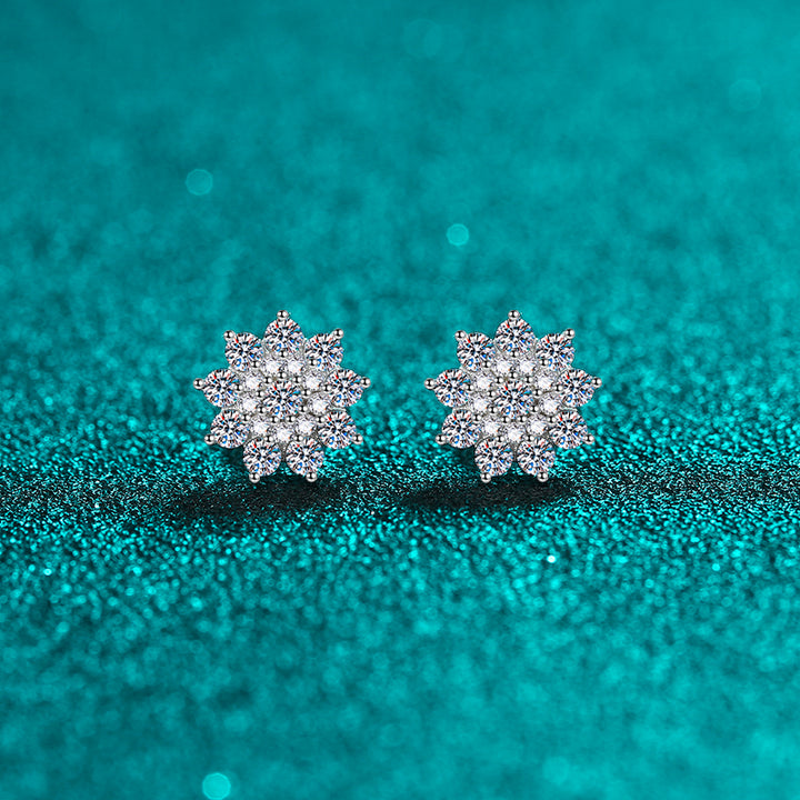 Fashion Sava | Moissanite Zircon Earrings | Elegant Stud Design