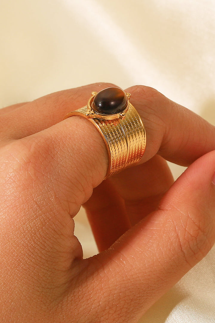 Fashion Sava | Wide Open Ring | 18K Gold-Plated Elegance